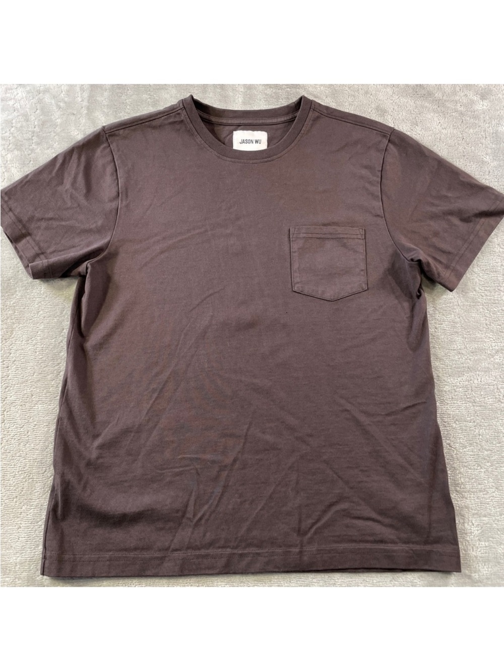 Jason Wu T-Shirt Tee Men’s Medium Brown Pocket Short Sleeve Crew Neck